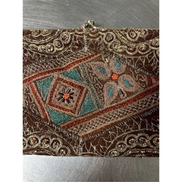 World Finds Vintage Handmade Sari bag/clutch. NWT - Picture 3 of 8